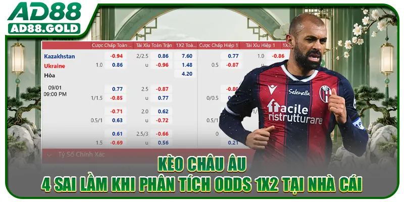 Kèo Châu Âu - 4 Sai Lầm Khi Phân Tích Odds 1x2 Tại Nhà Cái