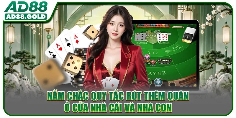 Nắm chắc quy tắc rút thêm quân ở cửa nhà cái và nhà con